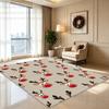 Cartoon Snowman Santa Claus Christmas Living Room Carpet Fluffy Short Velvet Lounge Rug Easy Cleaning Foldable Coffee Tables Mat
