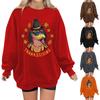 Women's Fashion Casual Long Sleeve Thanksgiving Printed Sweatshirt Top