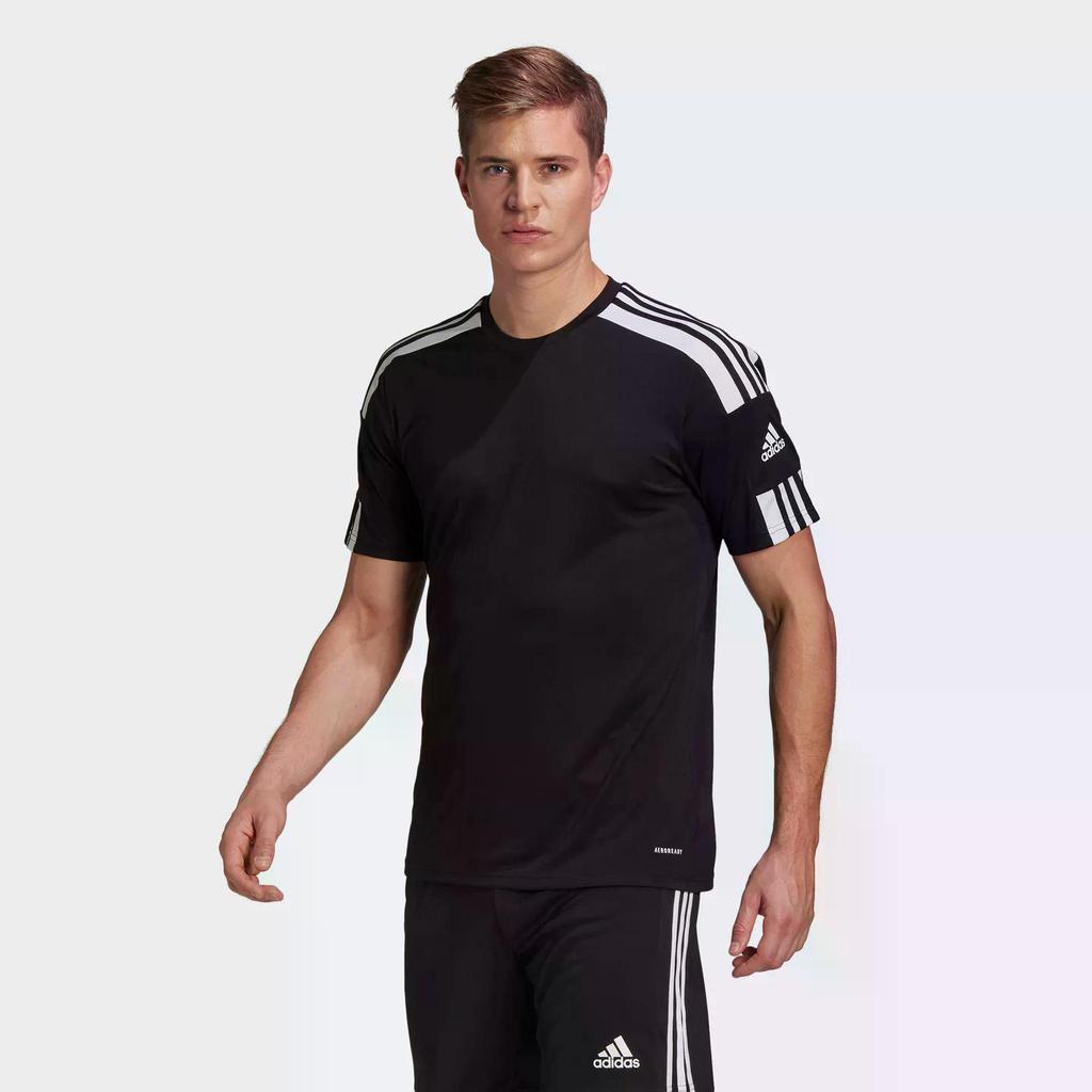 adidas Squad 21 Jsy SS Повседневная футбольная футболка с коротким рукавом из джерси Мужские топы черные GN5720