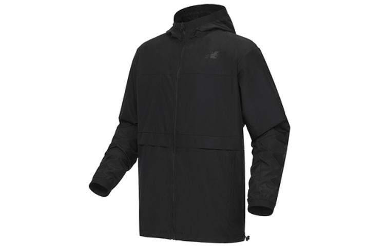 New Balance Куртки Мужские Черные С Капюшоном Умеренные Прочие AMJ03044-BK