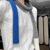 Striped Color Matching Sausage Thin Scarf Knitted Women's Long Scarves Striped Scarf  Autumn Winter