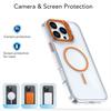 Роскосный Магнитный Беспроводной Чехол с Magsafe для IPhone 16 15 14 Plus 13 12 11 Pro Max 16e Держатель с Защитой Камеры Прозрачная Крышка