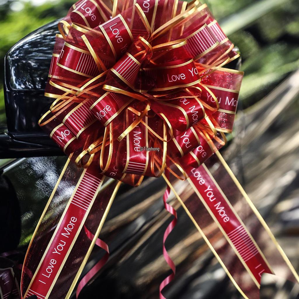 Wedding Car Decoration Set: Hand-Pulled Flower, Double Happiness Ribbon, Bows & Arrangements