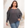 Fall/winter Women's Pullover Bat-sleeved One-line Neck Off-the-shoulder Sweater