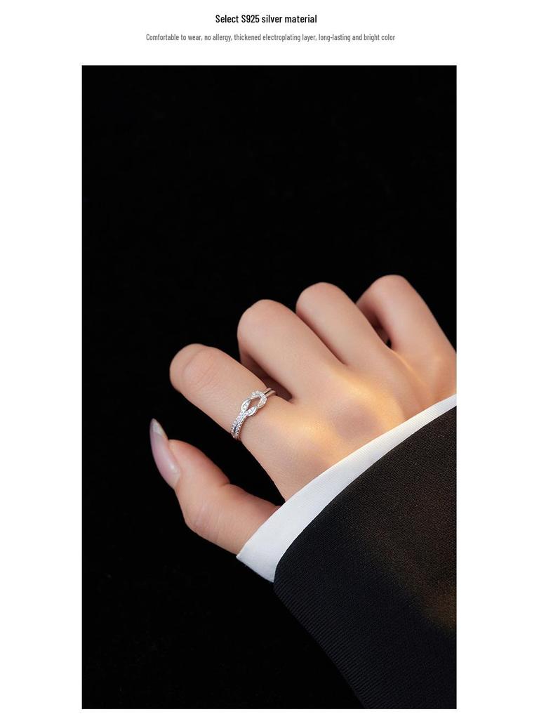 Кольцо Мебиуса с узлом из серебра 925 пробы Banyan Tree для женщин: Простой, Модный, Персонализированный Дизайн, Новый Тренд