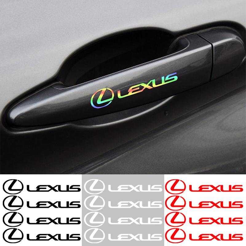 4Pcs Car Accessories PVC Emblem Car Body Side Door Wheel Rims Stickers For Lexus CT200h F sport ES LS IS GS LC RC GC RX UX NX GXKP2