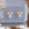 High-end Light Luxury Bow with Pearl Earrings Sweet High-end and Earrings Fashionable Temperament
