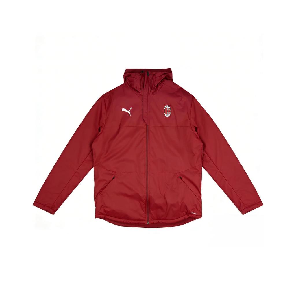 Puma × AC Milan Сезон 2020-21 Блок-колор Застежка-молния Худи Длинный рукав Футбольная футболка Мужские топы 758214-08