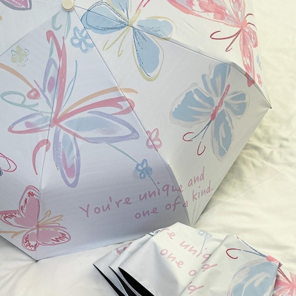 Защита от УФ Бабочка Дождевой Зонт Ветрозащитный Складной Солнцезащитный Зонт Женский