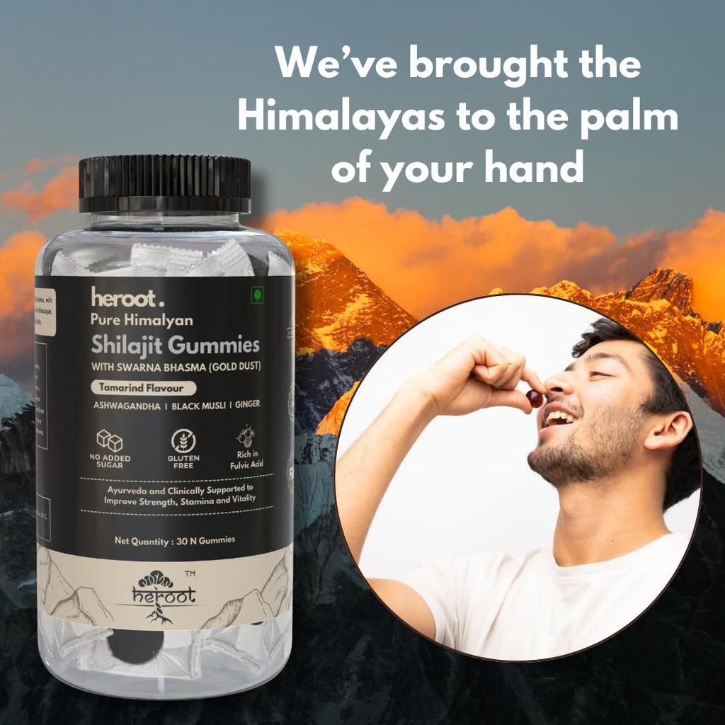 Гималайский Шиладжит ЗОЛОТО Мармеладки, Ежедневные Велнес Мармеладки | 200 мг Вкус Тамаринда