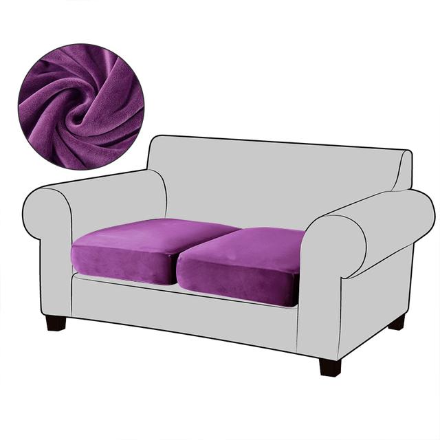 Бархатные чехлы на сиденья дивана для гостиной, плюшевые чехлы на диванные подушки, толстые мягкие эластичные диваны, чехол для дивана, защита для мебели