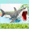Realistic Marine Animal White Shark Model With Movable Jaws For Decor Aquarium