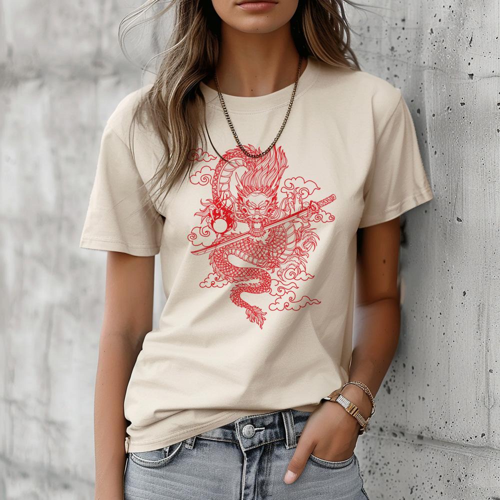 Dragon Tee Women Summer T-shirts Girl Harajuku Clothing