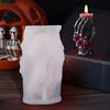 3D Skeleton Hand Candle Mold Halloween Skeleton Hand Rose Skull Silicone Mold for Epoxy Resin Casting Aromatherapy Soap Candle Making