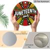 2D Flat Aluminum Wall Hangings with A Juneteenth Theme Are Available in Various Sizes Featuring Radiating Lines Stars and African-inspired Patterns