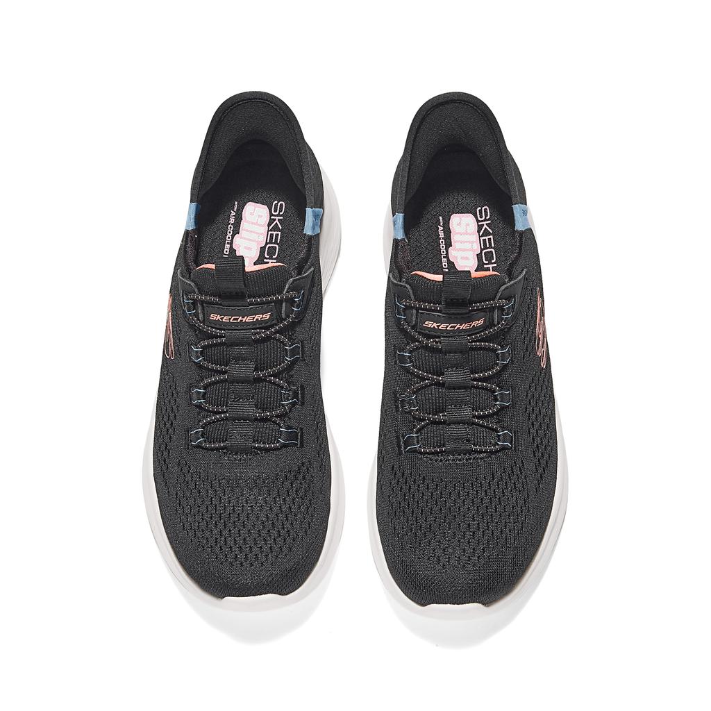 Skechers Спортивные женские универсальные повседневные низкие кеды для образа жизни Женская кроссовка Черный 150017-BKMT