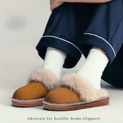 Тапочки на толстой подошве, Хлопковые тапочки, Уличные тапочки, Теплые тапочки, Нескользящие тапочки, Плюшевые тапочки