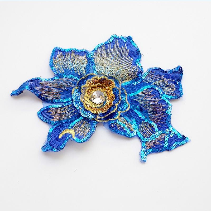 1 шт. блестки цветок сумка декор нашивки ремонт яркие алмазные вышитые нашивки DIY швейные аксессуары для одежды китайский стиль