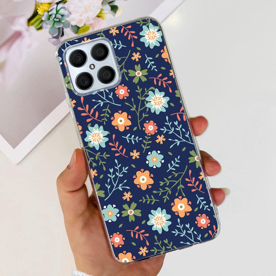 Красивый чехол с принтом для Honor X8 TFY-LX1 TFY-LX2 TFY-LX3 Мягкая задняя крышка из силикона TPU для чехлов телефона HonorX8 X 8 4G