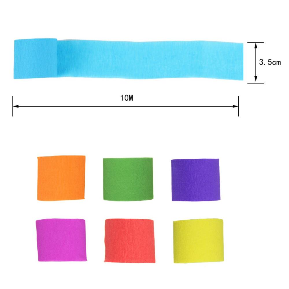 Украшение на день рождения ручной работы Церемония гофрированная бумага Креповая бумага Серпантин рулон