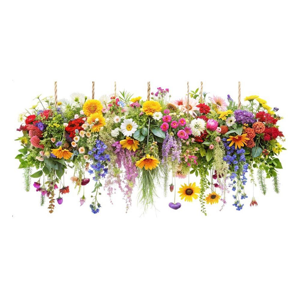 Фотореквізит Квітковий Ротанг Статичні Наклейки Двосторонні Декоративні Наклейки НОВІ Наклейки на Скло Подарунок