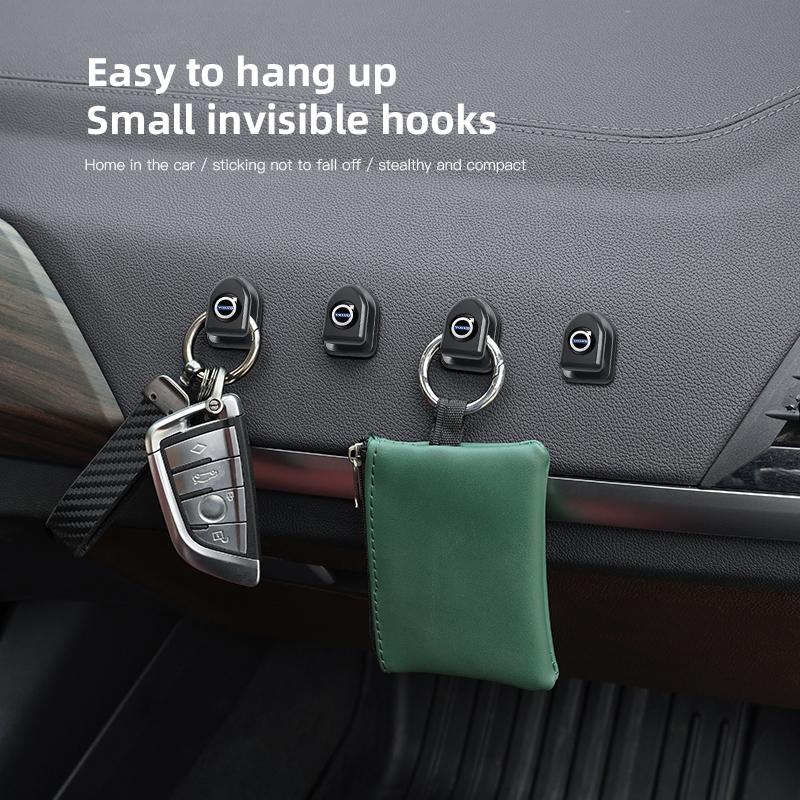 Car Interior Mini Storage Hook Freedom Paste Storage Brackets For Volvo Xc60 Xc90 V40 V60 S60 V50 V90 S80 C40 XC40 V70 XC70 C30