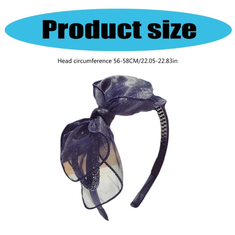 Тюлевый ободок-бант для женщин Элегантный головной убор в стиле Флэппер Нескользящая повязка-fascinator для маскарадов и мероприятий