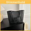 Modern Chic Black Pu Tote Bag For Women Perfect For Everyday Commuting Needs