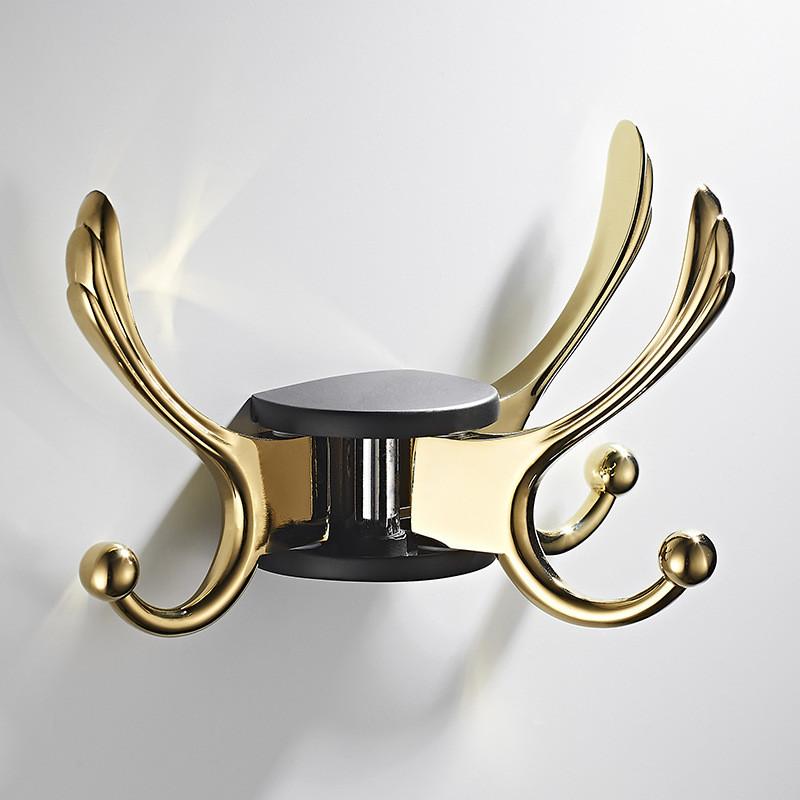Tuqiu Bathroom Towel Hooks Wall Robe Hooks Black Kitchen Hanger Hook Gold Key Hat Bag Hanger Holder Clothes Hook 5 colors