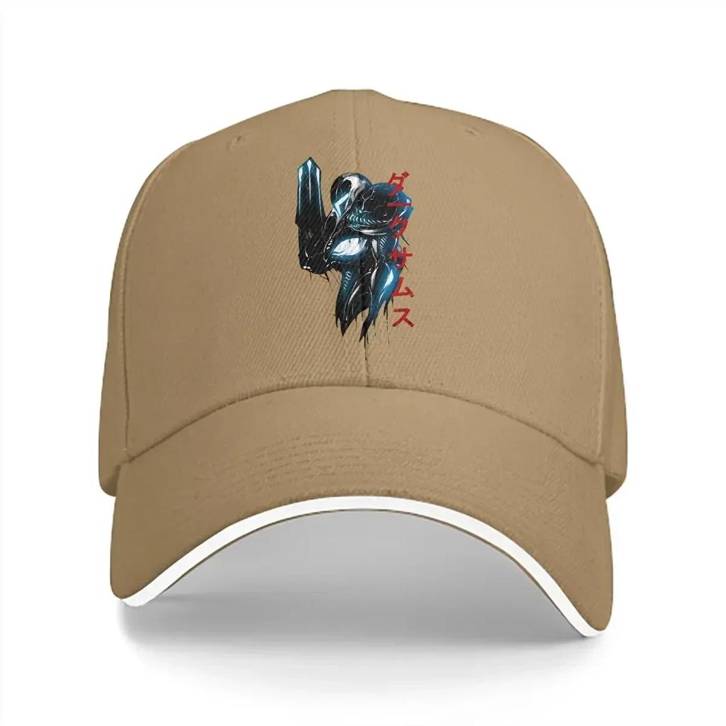 Washed Mens Baseball Cap Dark Samus Trucker Snapback Caps Dad Hat Super Metroid Golf Hats