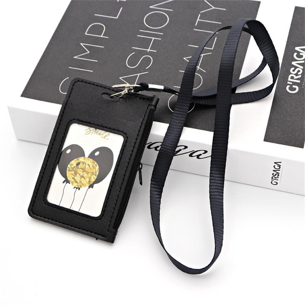 New School Office Supplies With Lanyard ID Holders Card Case Zipper Bag Wallets