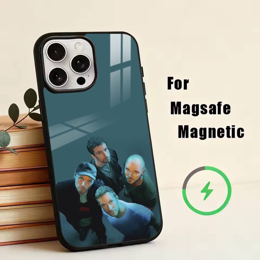 Band C-Coldplay Phone Case For iPhone17,16,15,14,13,12,11 Plus,Pro Magnetic with Magsafe Wireless Charging
