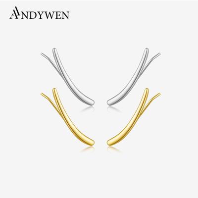 Серьги-клипсы из стерлингового серебра 925 пробы, золото, большие длинные 25 мм, ювелирные изделия линии Pendiente, подарок на день рождения 2023