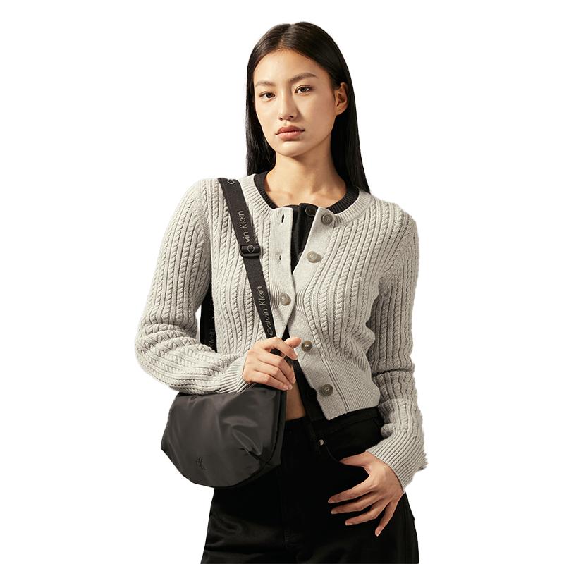 New CALVIN KLEIN Fabric Shoulder Bag Women's Space Black 4K3048G-UB1