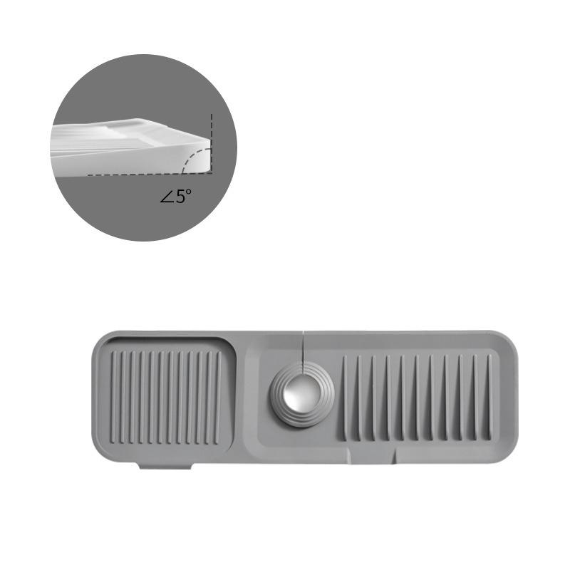 Kitchen Silicone Splash Pad Sink Faucet Splash Catcher Countertop Drainage Drying Mats Protector Mat Draining Pad Kitchen Gadget