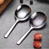 Stainless Steel Long Handled Spoon Set Soup Spoon Rice Spoon with Drain Hole Heat Insulated HandleSkimmer Kitchen Daily Utensils