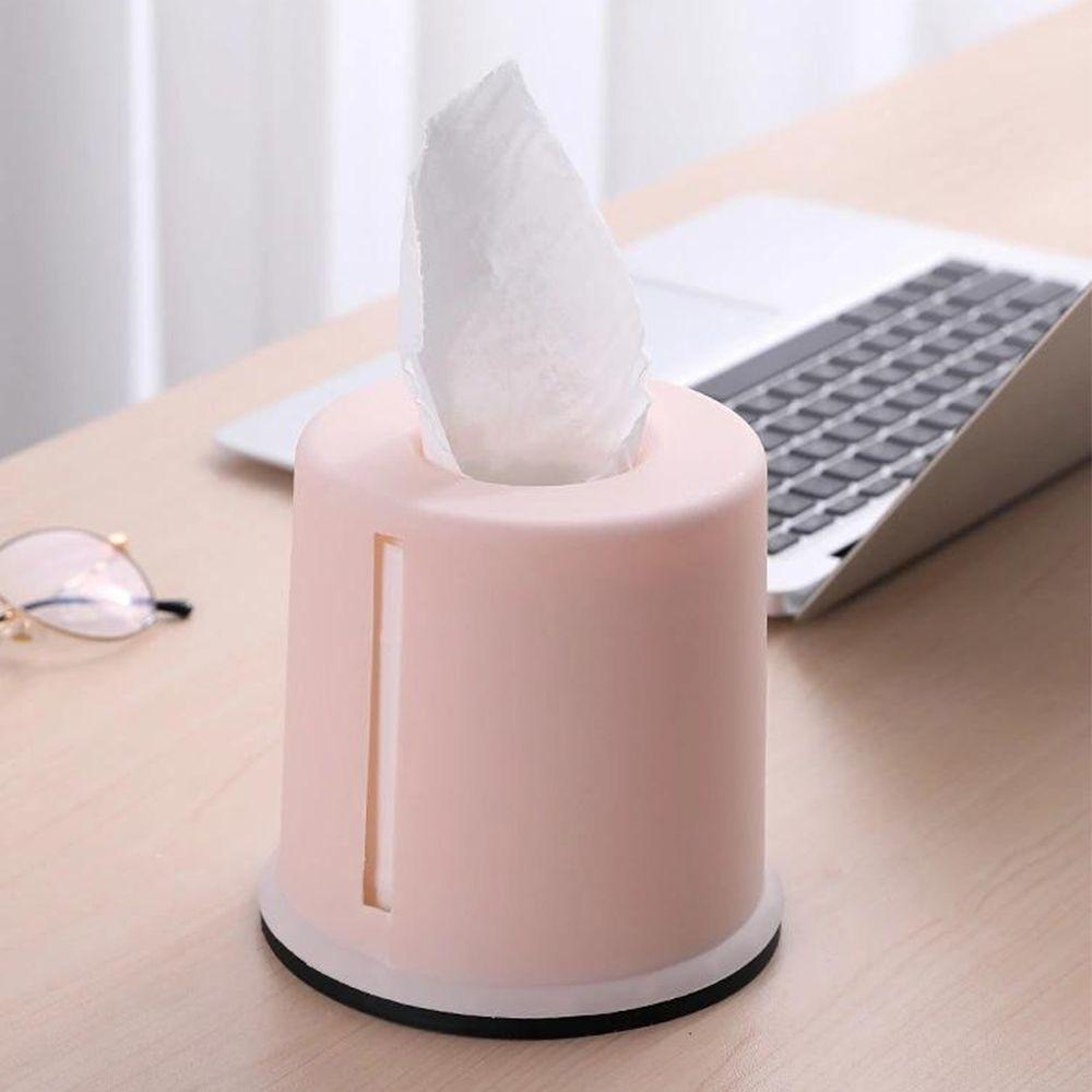 Household Storage Box Round Plastic Tissue Box Living Room Towel Cover Toilet Roll Paper Holder