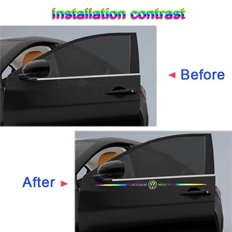 2025 Hot 60cm Laser Car Windshield Sticker Auto Body Decals for Volkswagen Golf MK4 MK6 MK7 Jetta Touareg Beetle Passat Polo Tig