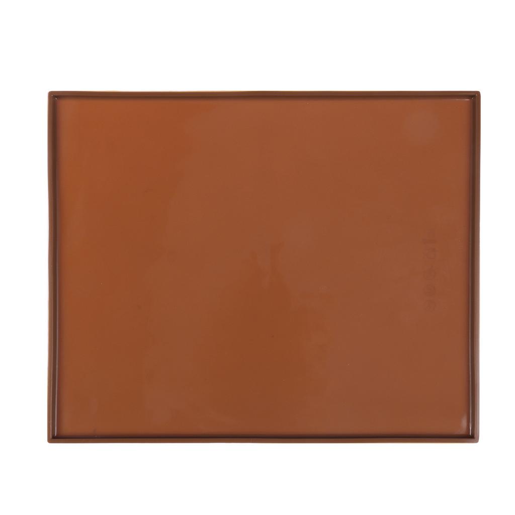 Pet Feeding Mat Silicone Waterproof Dog Cat Food Pad Non-Stick Raised Edge Washable Dishwasher Safe Cold Resistant Coffee Color