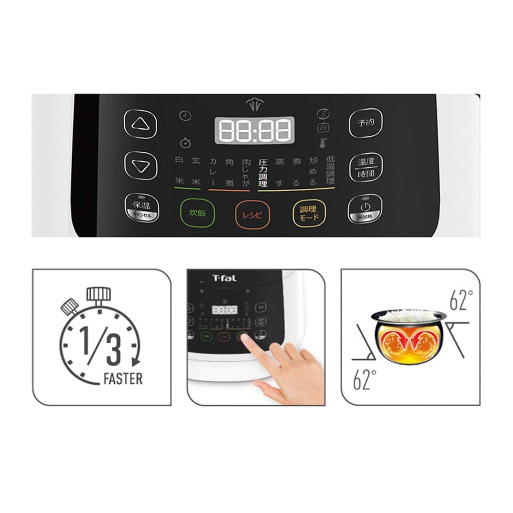 Компактная электрическая скороварка Tefal Rakura Cooker CY3501JP Metal