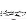 Waterproof Car-styling 16CM*4.2CM Limited Edition Car Sticker Decal  Badge