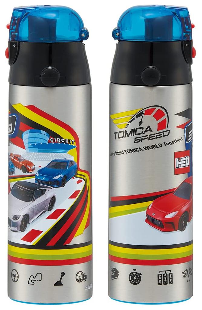 Skater Бутылка для воды из нержавеющей стали для питья 580 мл, чашка для питья 570 мл, легкая бутылка для воды для мальчиков Tomica 23, спортивная бутылка для милых детей