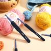 2mm-6mm Knitting Needle Blue Soft Handle Crochet Hooks Sweater Hook Aluminum Crochet Silicone Handle