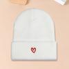 Вязаная шапка с вышитым дизайном «Любовь» для пары, универсальная теплая шапка для мужчин и женщин, осень и зима, подходит для подарков