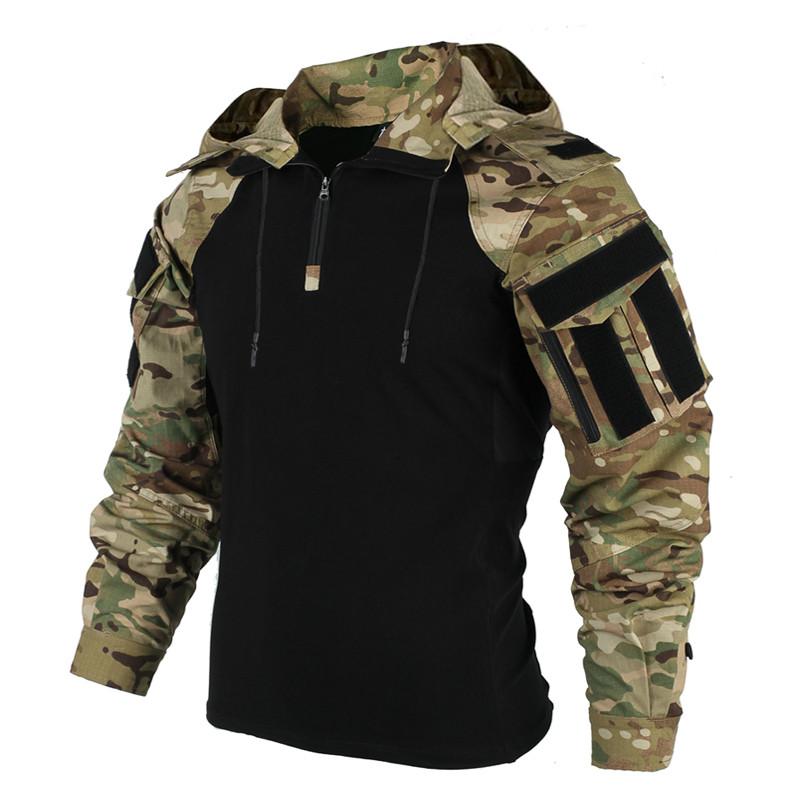 Multicam T-Shirt Men Tactical Shirt Airsoft Paintball Camping Clothing