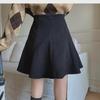 Женская вельветовая юбка А-силуэта с оборками 2023 года: Осень/Зима Высокая талия, облегающий крой, короткая длина