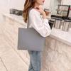 Large Capacity Soft PU Tote Bag Anti-splash Water French Underarm Bag Solid Color Handbag  Travel