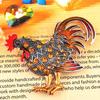 Брошь-булавка Yousheng Большой Петух Цветные Стразы Винтажная Милая Мультяшная Брошь на Лацкан Декор Одежды