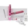 Rechargeable Rose Electric Microneedle Pen for Skin Rejuvenation and Hyaluronic Acid Treatment.
