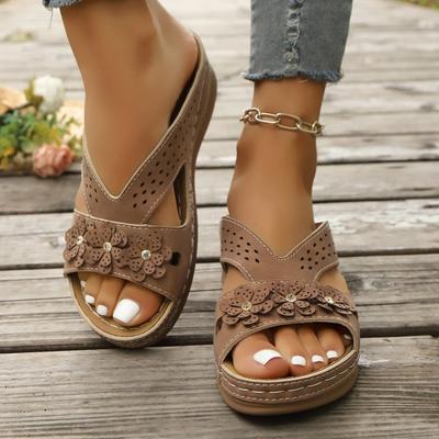 Большой размер тапочки на танкетке женские летние новые легкие сандалии женские сандалии женские